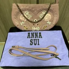 ANNA SUI ピンクレザーショルダーバッグ　未使用品