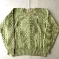 wild oats 東洋エンタープライズ アランニット ライトグリーン Lサイズ