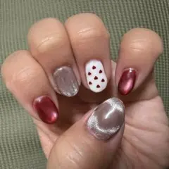 ハート柄マグネット　ネイルチップ