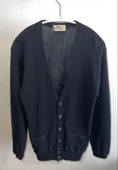 古着 vintage ウール混 ニットカーディガン 黒