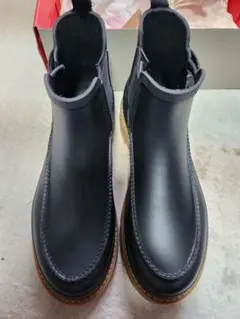 HUNTER ブラック チェルシーブーツ