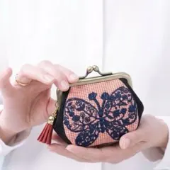 ミナペルホネン ハンドメイド がま口 ミニ⭐️希少piha&希少黒ピンク