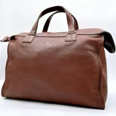 Calvin Klein 型押しロゴ オールレザー ボストンバッグ e12