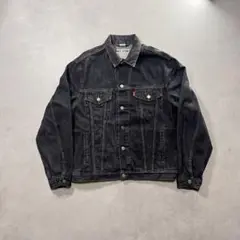 リーバイス　ブラックデニムジャケット　M 香港製　gジャン 先染め　ヴィンテージ 2025年最新】先染め levi's デニムジャケットの人気アイテム