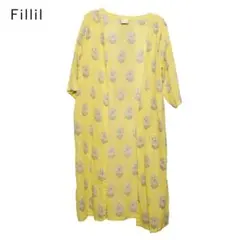 FIllil 黄色花柄カーディガンのサムネイル