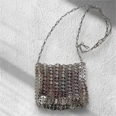 metal chain shoulder SAC A MAIN POCHETTE