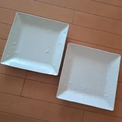 新品未使用　たち吉　桜・もみじ模様　角皿2枚セット