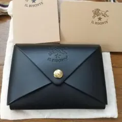 新品未使用　イルビゾンテ　IL BISONTE　コインケース　名刺入れ　ブラック