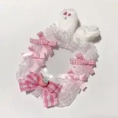 109. いちごみるくうさぎ トレカケース レースデコ ピンク