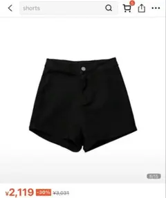 【新品】SHEIN(シーイン) デニムショートパンツ ブラック Mのサムネイル