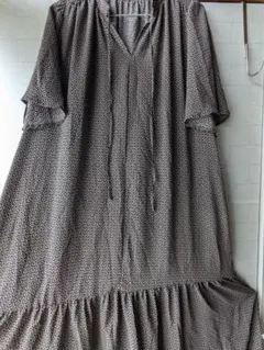 ​【美品】チャオパニック 総柄 マキシ丈ワンピース フリーサイズ 幾何学模様のサムネイル