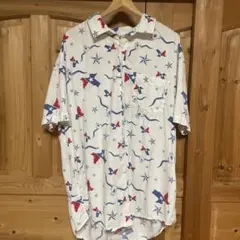柄シャツ　キューバシャツ　夏物　us古着