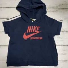 NIKE フード付き半袖Tシャツ ネイビー 80cmのサムネイル
