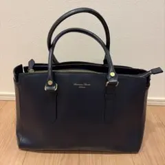 Samantha Thavasa Deluxe ハンドバッグ ネイビーのサムネイル