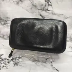 (美品)大人気、イルビゾンテ、長財布、ラウンドジップ、人気色、黒、オールレザー
