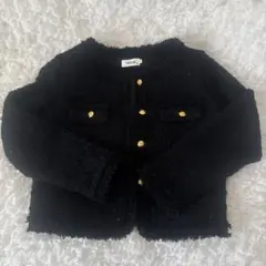 SHEIN ツイードジャケット　黒