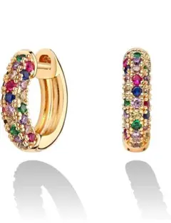 ピアス レディース リングピアス スワロフスキーフープピアス アレルギーフリー