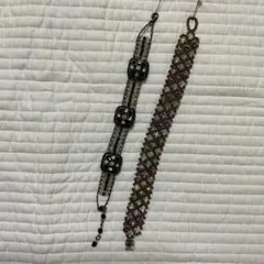 ハンドメイド ビーズブレスレット 2点セット②