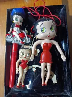 Collectible Mini Boop Betty Vintage NRFB 10370 boop　稀少フィギュア3体セット Betty Figurine Set Boxed 置物