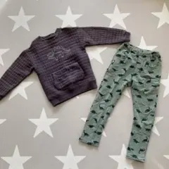 プティマイン　ステゴサウルス　トレーナー&ムージョンジョン 恐竜 パンツ☆120