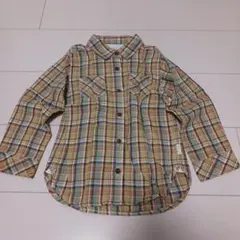 earthチェックシャツ110