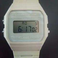 CASIO F-91W ホワイト デジタル腕時計訳あり品