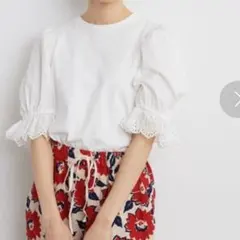 【新品】Dot＆Stripes CHILD WOMAN パフスリーブ Tシャツ