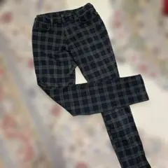 160サイズ チェック柄 長ズボン　裏起毛
