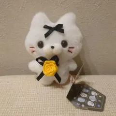 すくっとたっちさん ゴシック 　ねこさん　ぬいぐるみ マスコット　イエロー　黄色