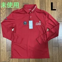 アーノルドパーマーゴルフ　メンズ長袖ポロシャツL／赤／