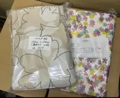 ドレープカーテン　遮光　100×150cm 3枚　柄物　グリーン　ベージュ