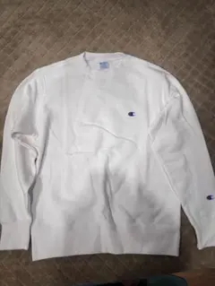 モ*は様 Champion ホワイト クルーネック スウェット