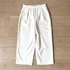 Spick&Spanスピックアンドスパンワイドスラックスパンツ長ズボン白色