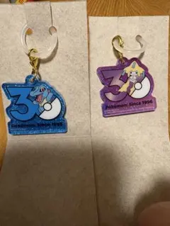 ポケモン 30周年 ロゴマスコット　ジラーチ ワニノコ アクリルキーホルダー