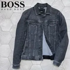 チュニジア製 HUGO BOSS ユーズド加工 ブラックデニムジャケット Mのサムネイル