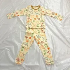 男の子 パジャマ 部屋着 セットアップ 100 総柄 新品 ルームウェア 黄色