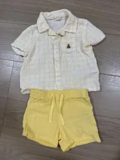 baby gap チェック柄シャツとショートパンツセット 80cm