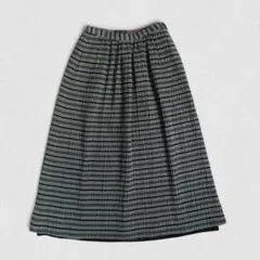 GIORGIO ARMANI グレー 千鳥織り柄 高級感 コクーンスカート 美品 