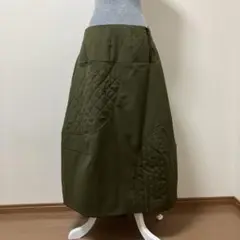 タグ付き　ModdedAnce モーデッドアンス　ロングスカート カーキ　秋
