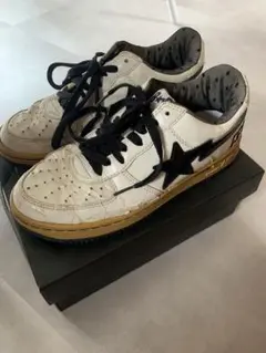 BAPE STA スニーカー ホワイト ブラック　24cm
