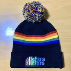 【美品】CONVERSE カラフルニット帽・ビーニー