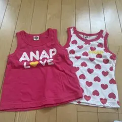 ANAP ハート柄タンクトップ 2枚セット