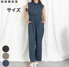【新品】GORGE ネクタイ付きオールインワン ネイビー　ゴージュ　フォーマルのサムネイル