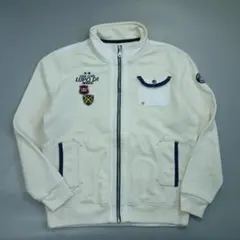 ム*ン様 2459 シナコバ スウェット ロゴパッチ ジップアップジャケット Lのサムネイル