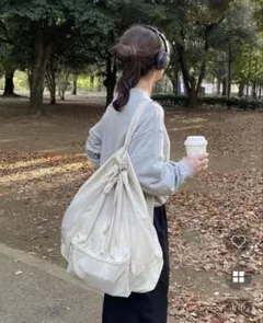 nugu ストリングナイロンリュック