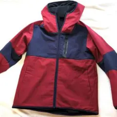 フード付き赤と紺のジャケットMサイズ(男女兼用)スポーツ　登山　キャンプ