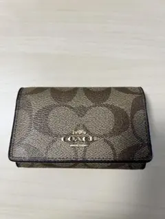 COACH コーチ キーケース シグネチャー ブラウン 金具2個 訳あり