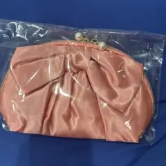 資生堂 リボン付きシェル型ポーチ ピンク