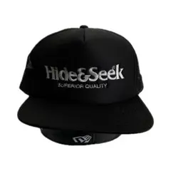 HIDE AND SEEK Logo Mesh CAP BLK
