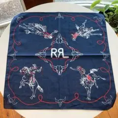 【新品】バンダナ スカーフ ネイビー RRL カウボーイ アメカジデザイン